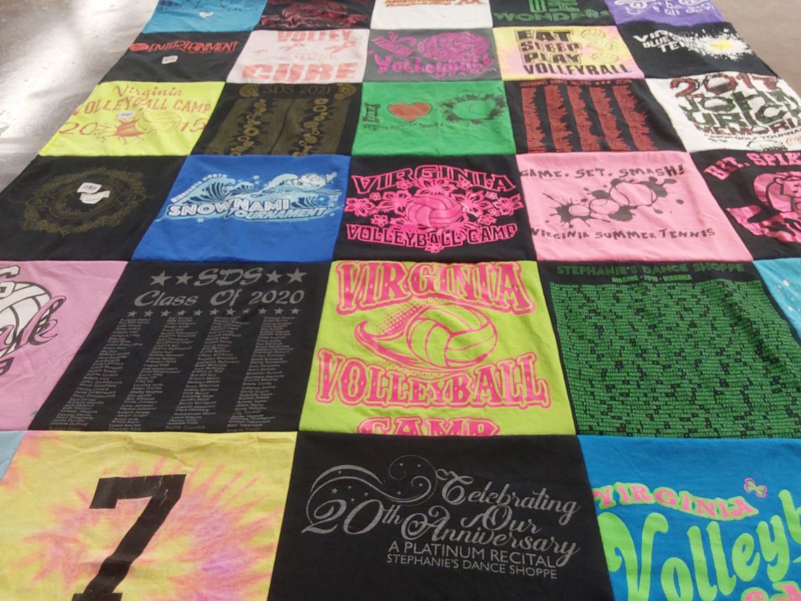 T-shirt quilt from virginia university by Mary from CO
