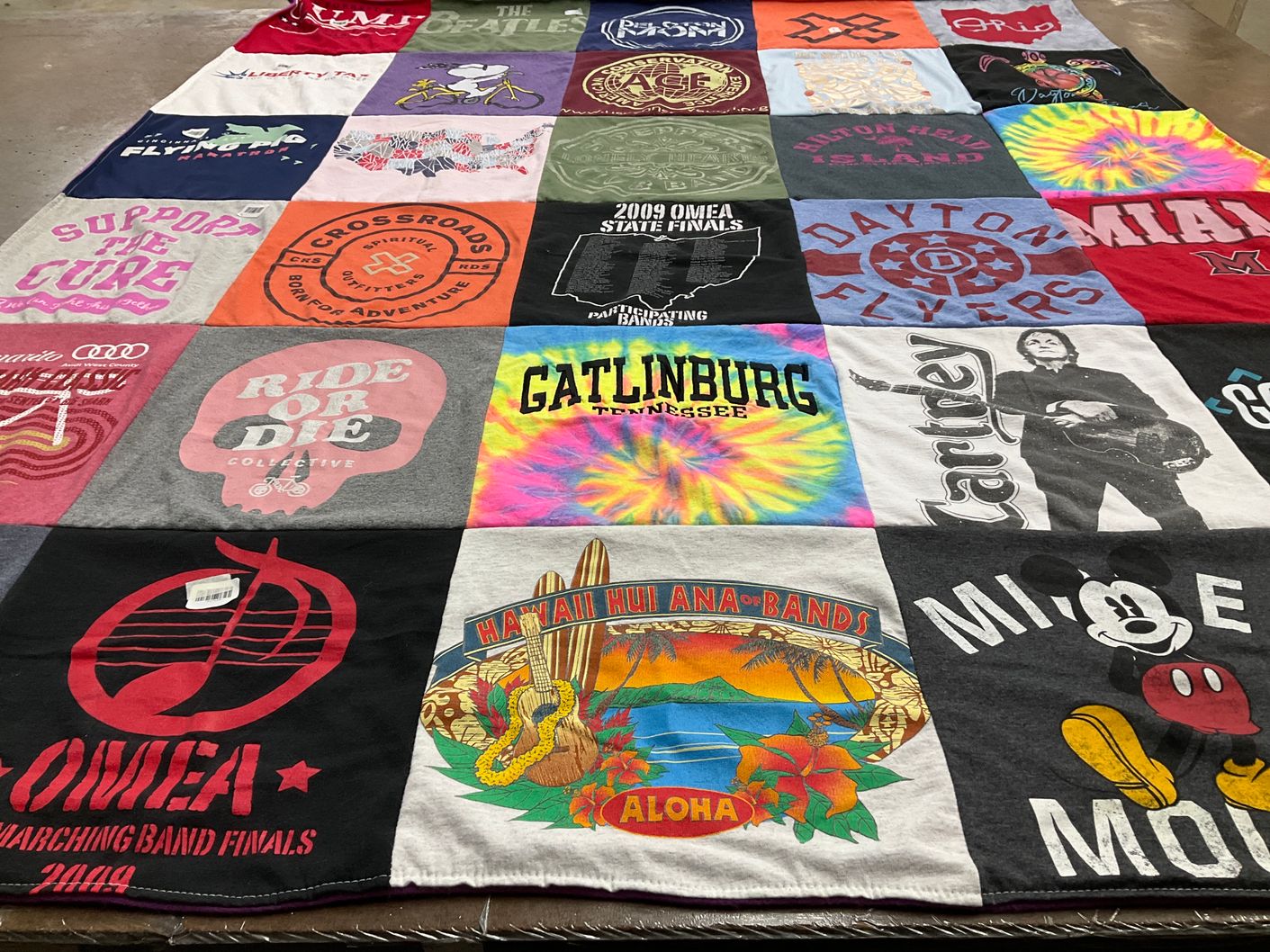 T-shirt quilt featuring miami university by DENISE from OH