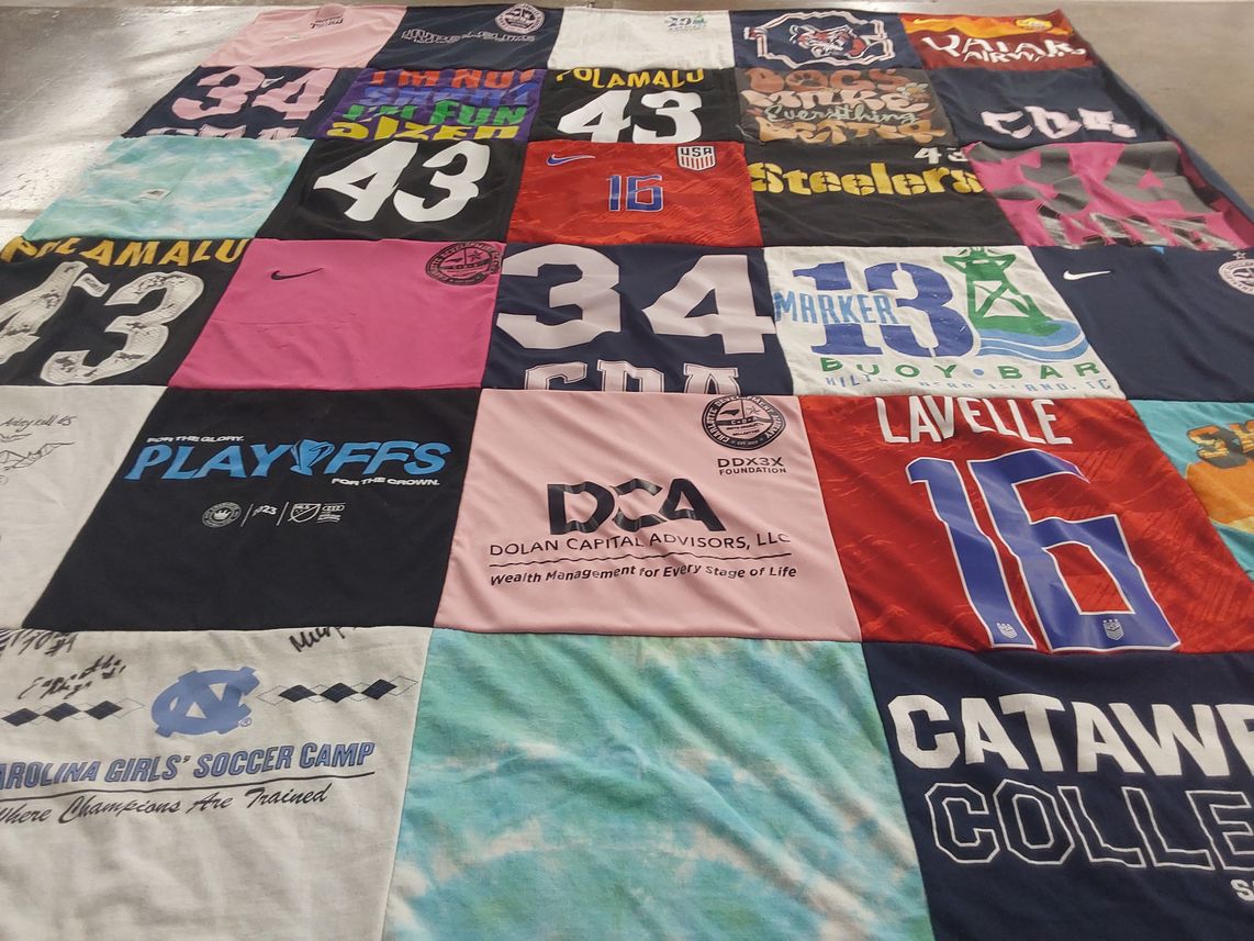 T-shirt quilt from catawba college by Carlene from NC