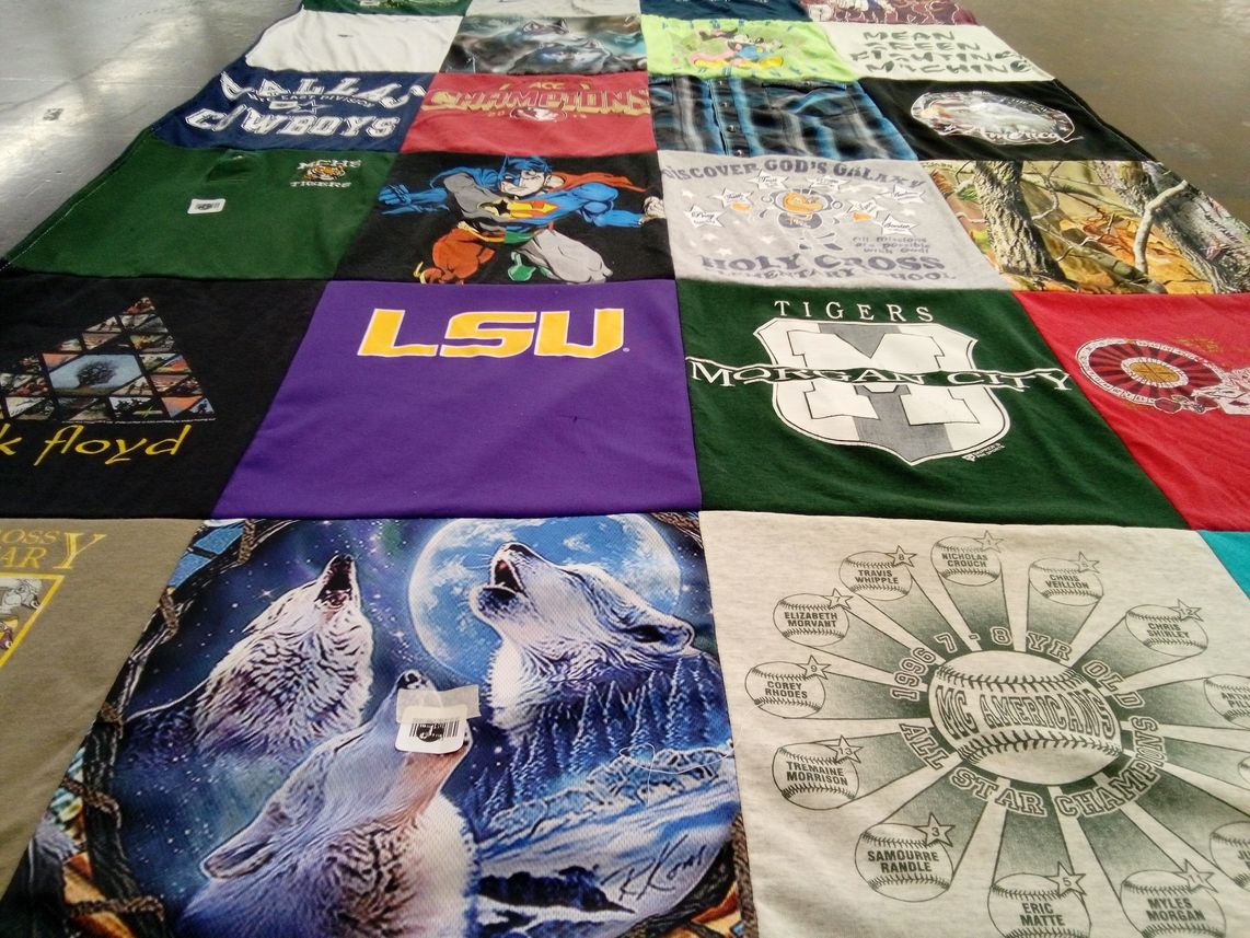 T-shirt quilt featuring montgomery tigers by Debra from LA