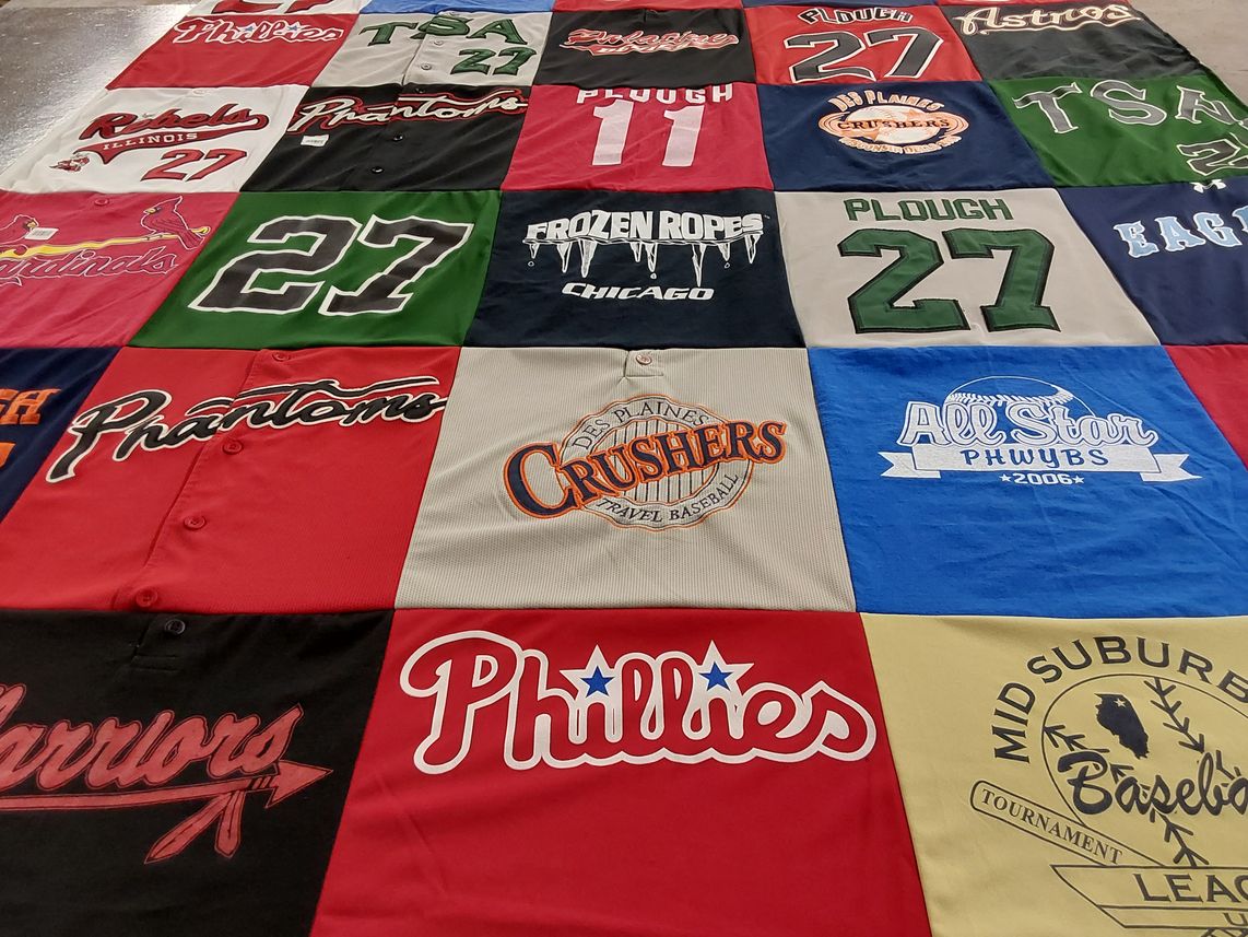 T-shirt quilt featuring phillies by Carly from OH
