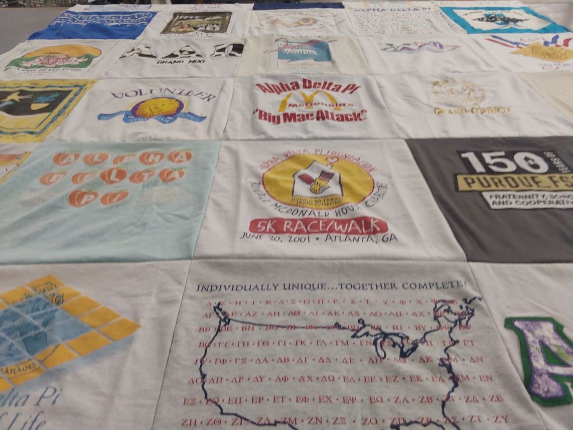 T-shirt quilt from purdue university by Chris from MO