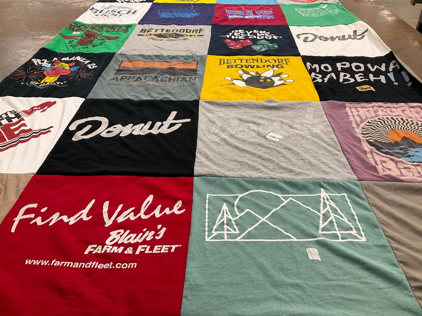 T-shirt quilt from bettendorf high school by Matthew from MN