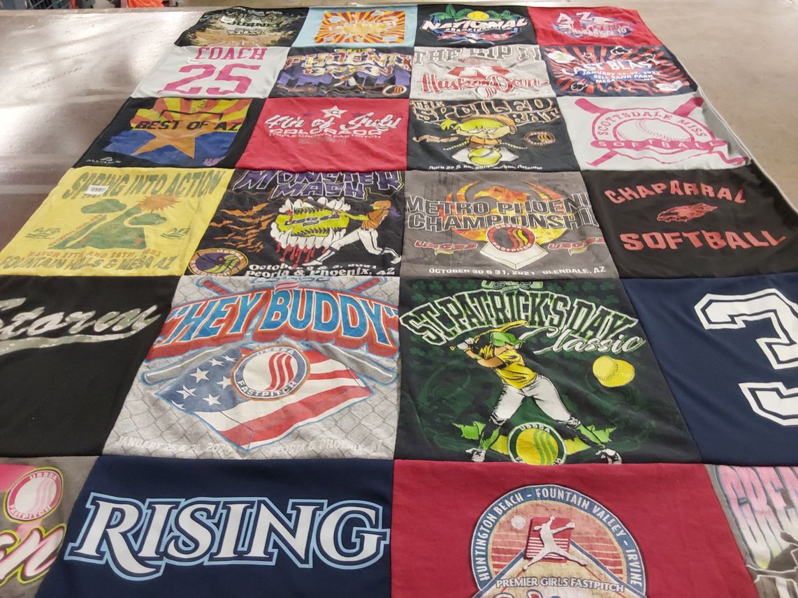 T-shirt quilt from chaparral high school by Alison from AZ