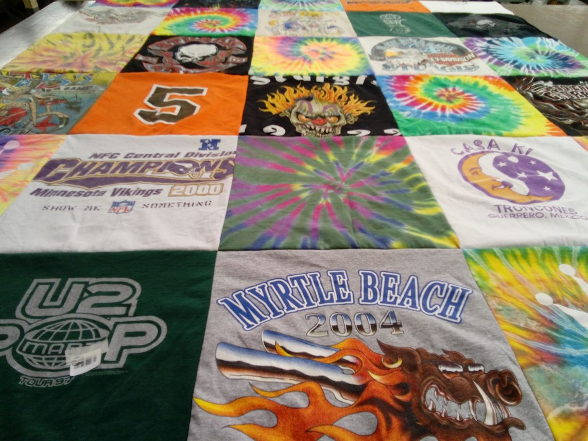 T-shirt quilt featuring minnesota vikings by Sherry from MN
