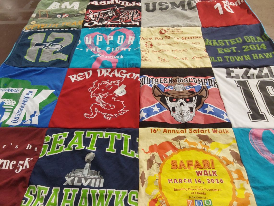 T-shirt quilt featuring seattle seahawks by Autumn from FL