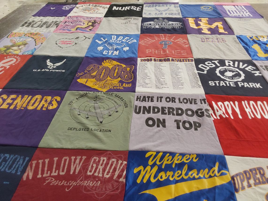 T-shirt quilt from upper moreland high school by Michelle from ND