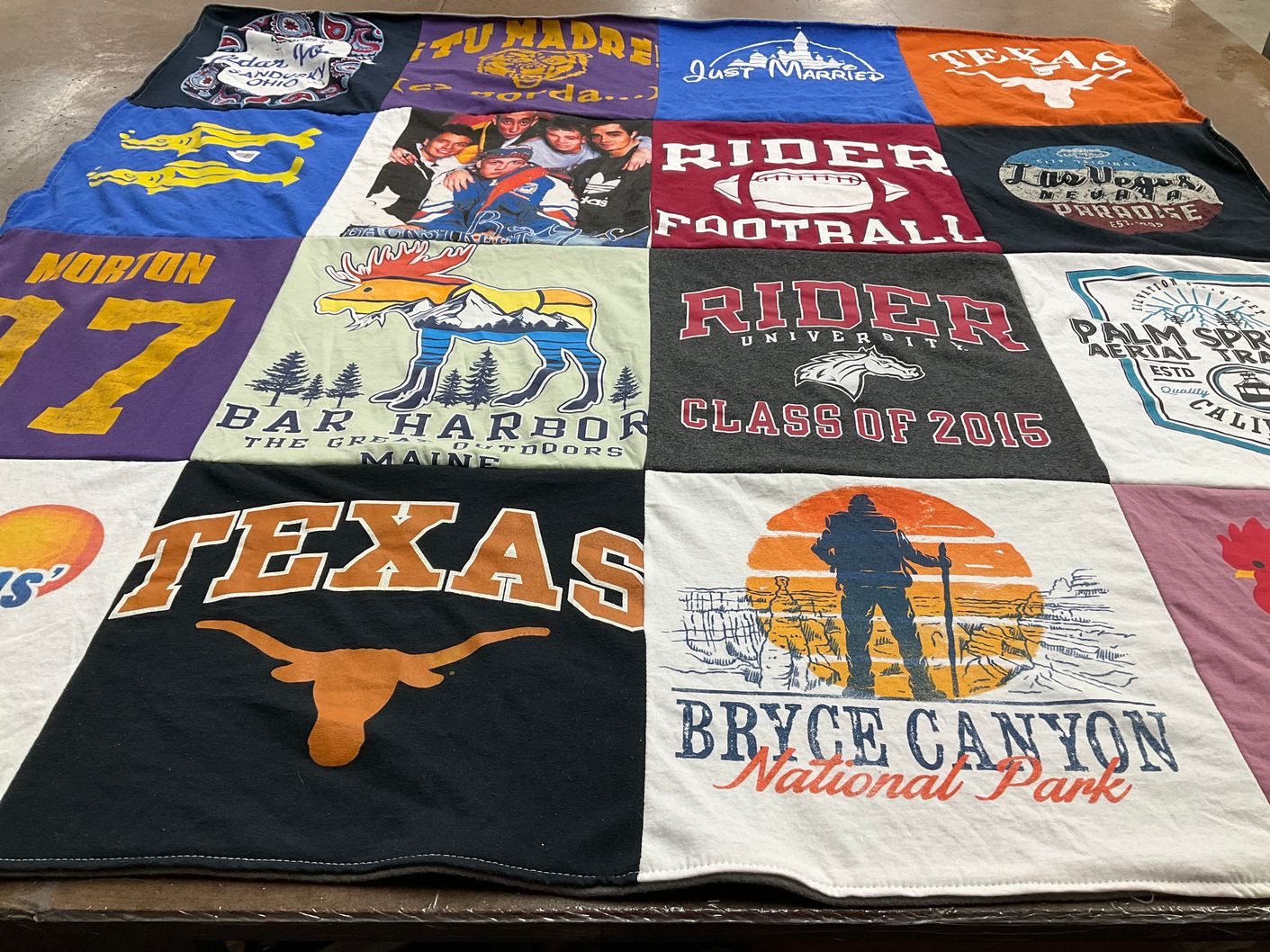 T-shirt quilt featuring rider football by Jade from NJ
