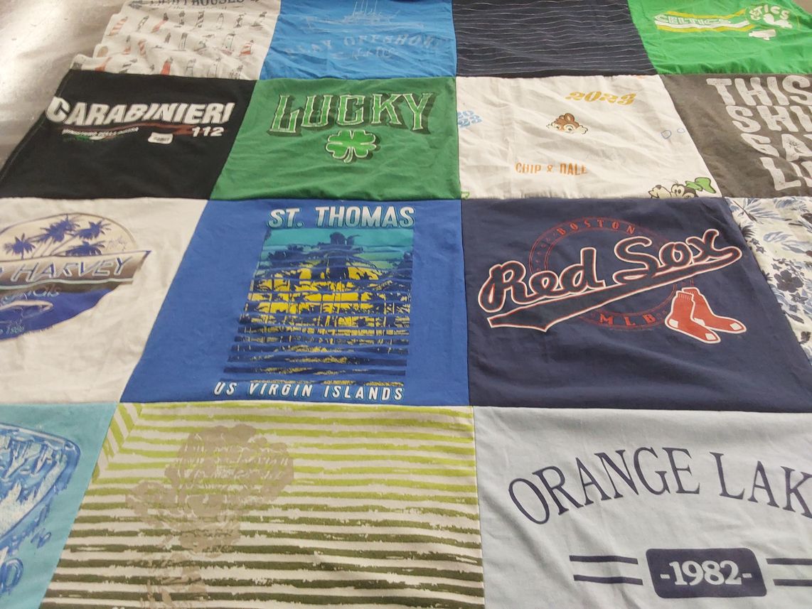 T-shirt quilt featuring boston red sox by Mary from FL