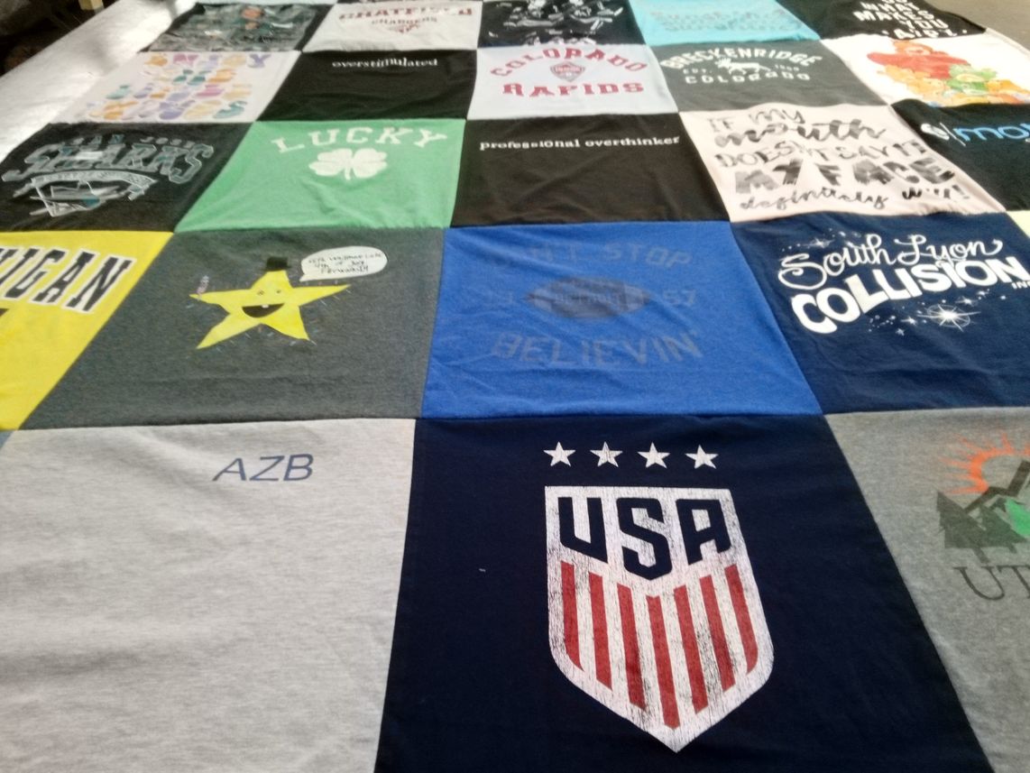 T-shirt quilt from south lyon high school by Emily from CO