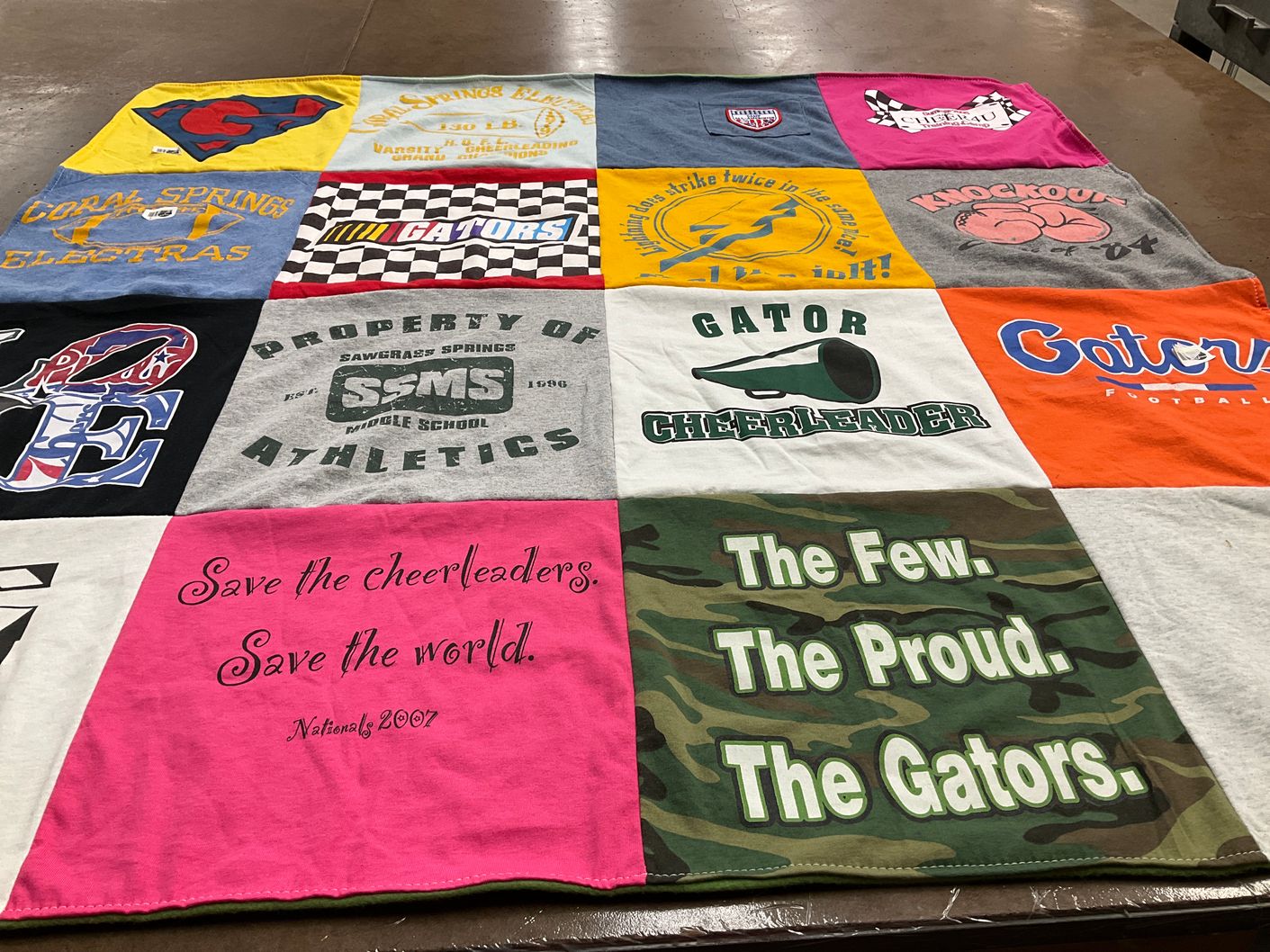 T-shirt quilt featuring gators football by Jamie from NJ