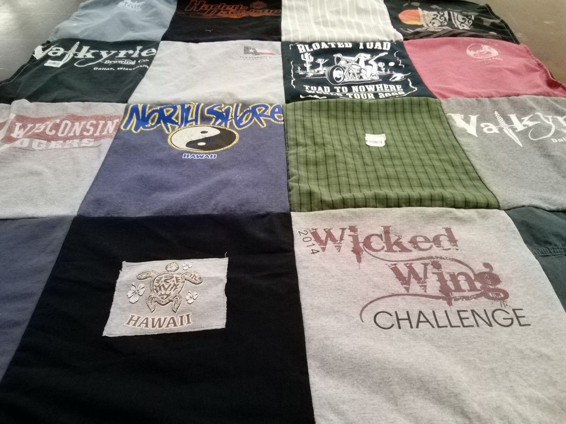 T-shirt quilt from wisconsin badgers by Joanna from WI
