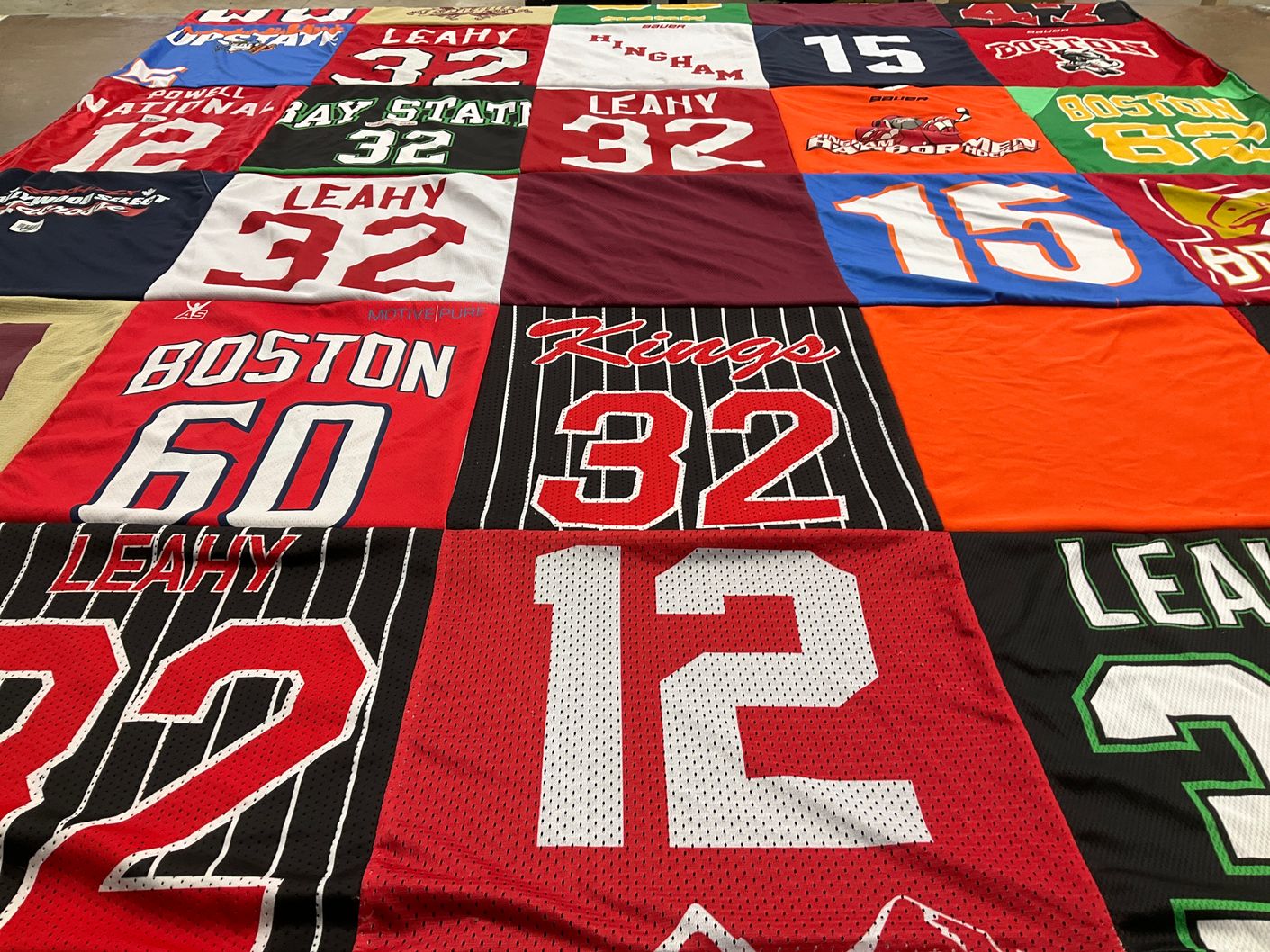 T-shirt quilt from boston university by Jill from MA