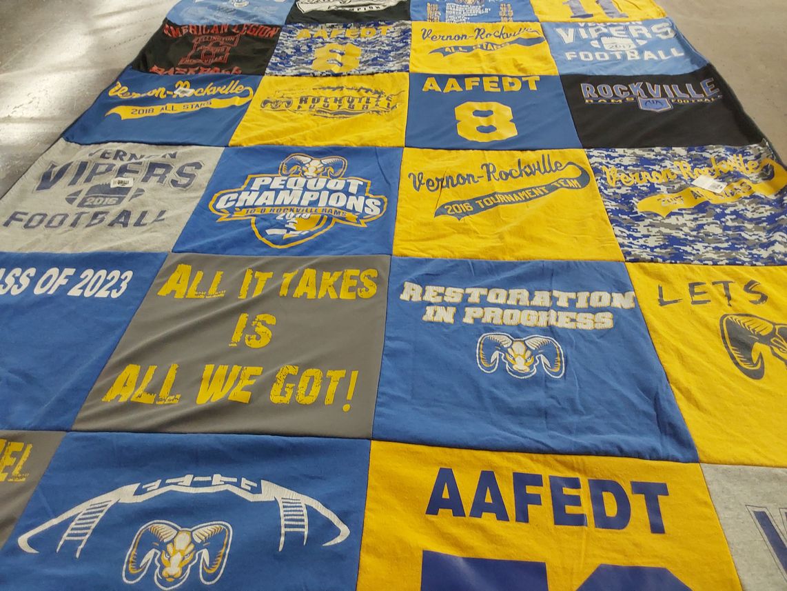 T-shirt quilt featuring vernon-rockville vipers football by Karen from CT