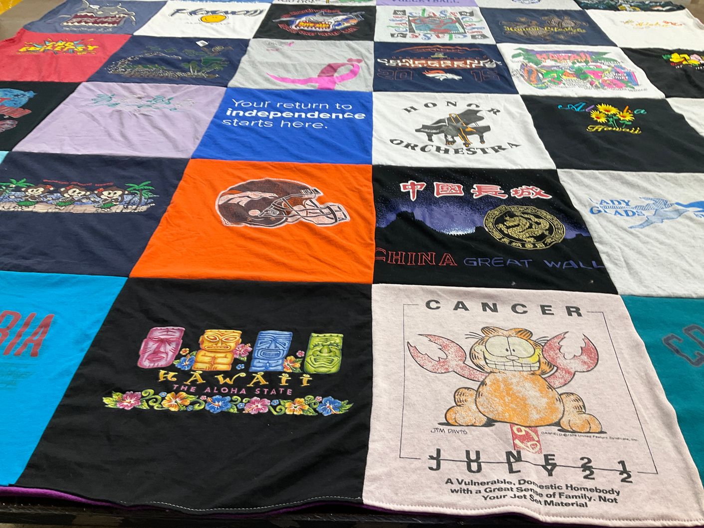 T-shirt quilt featuring denver broncos by nicole from CO