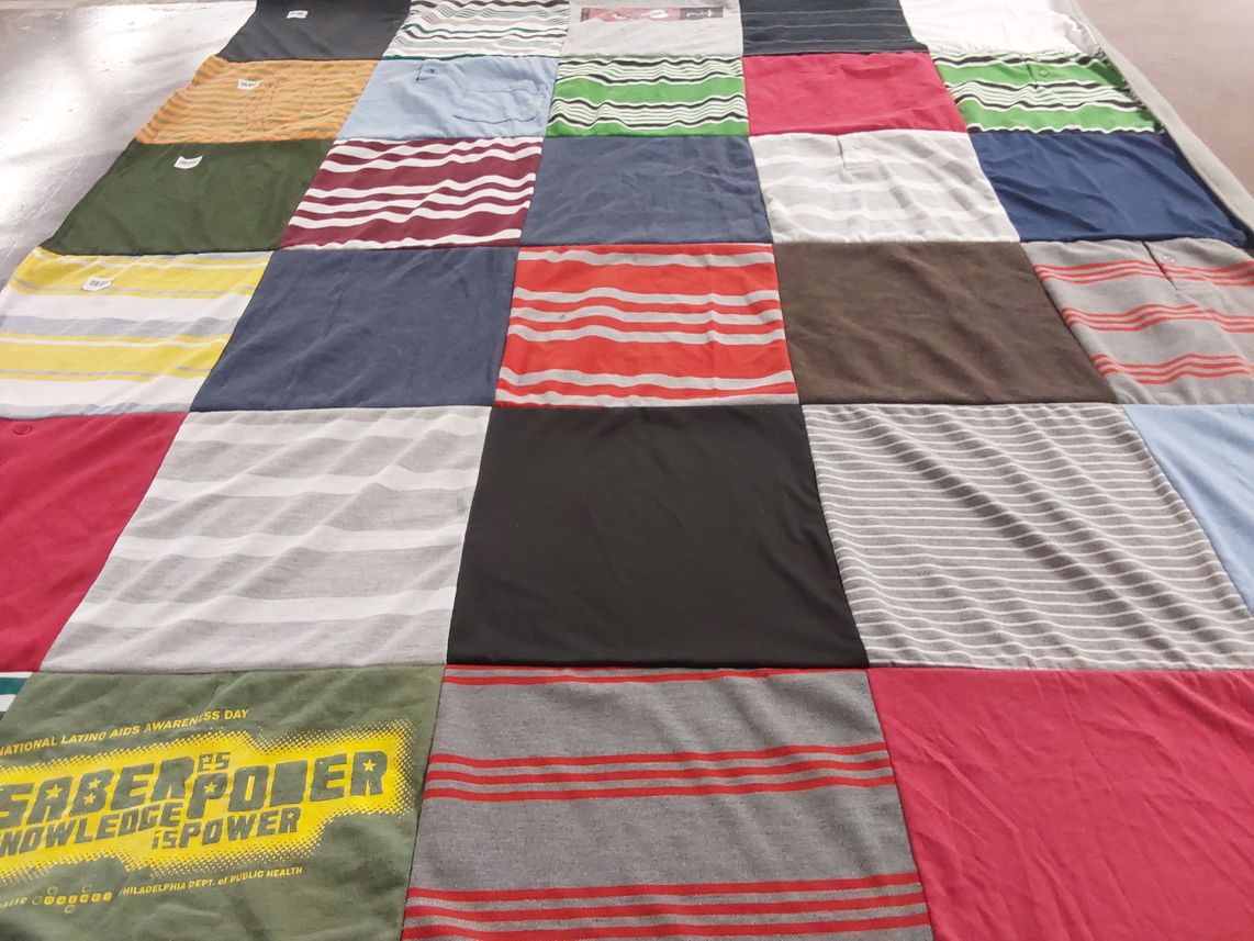 T-shirt quilt with community health, awareness campaigns themes by Francisco from WA