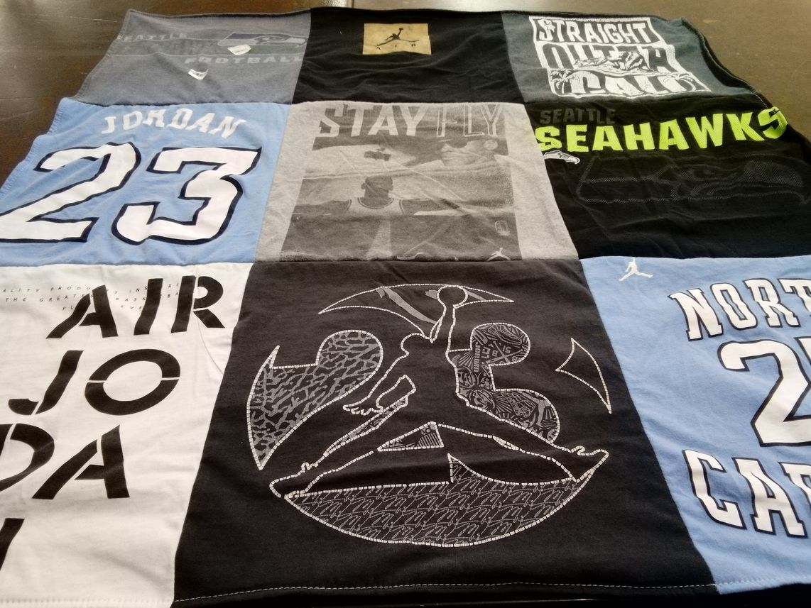 T-shirt quilt featuring seattle seahawks by Ashly from WA
