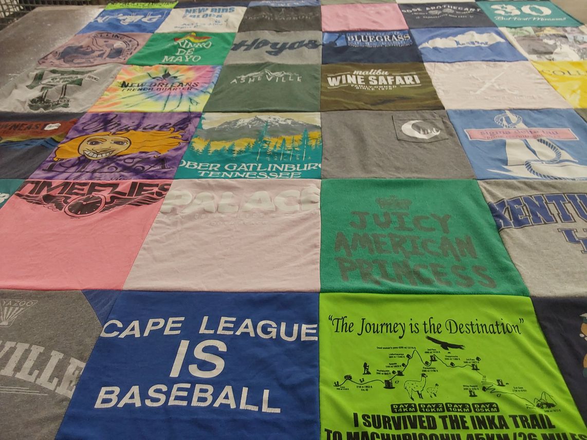 T-shirt quilt from university of kentucky by Sophie from OH