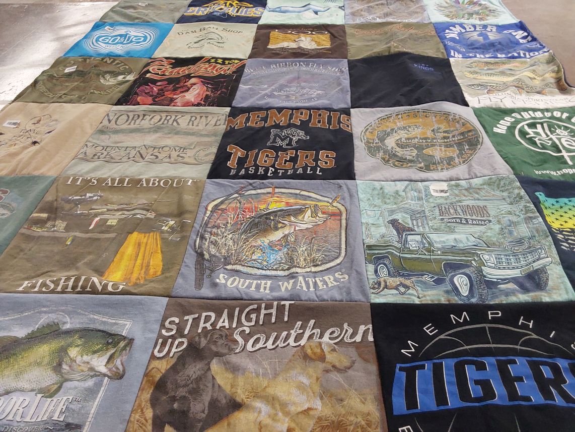 T-shirt quilt featuring memphis tigers by patti from TN