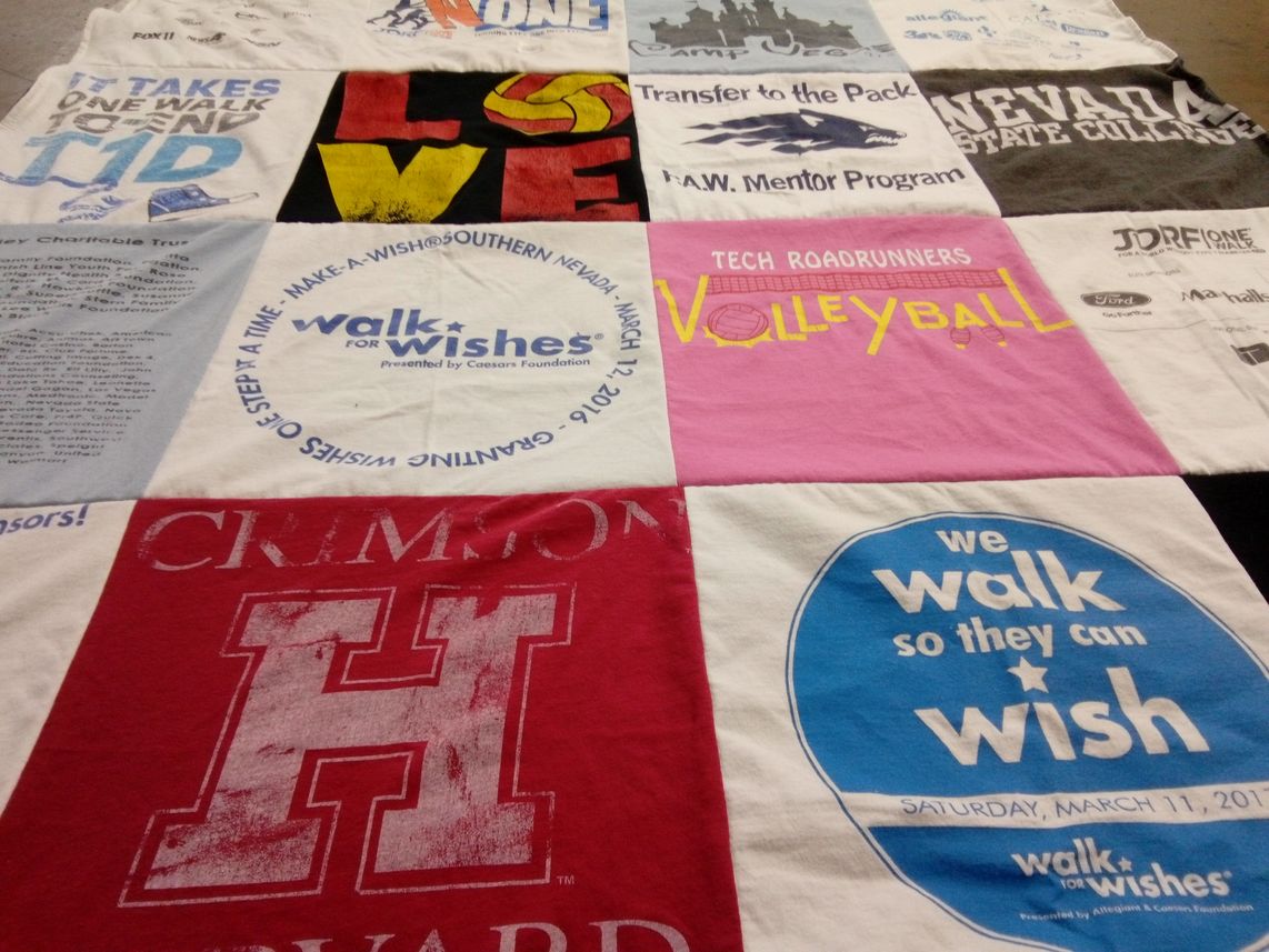 T-shirt quilt featuring tech roadrunners by larry from NV
