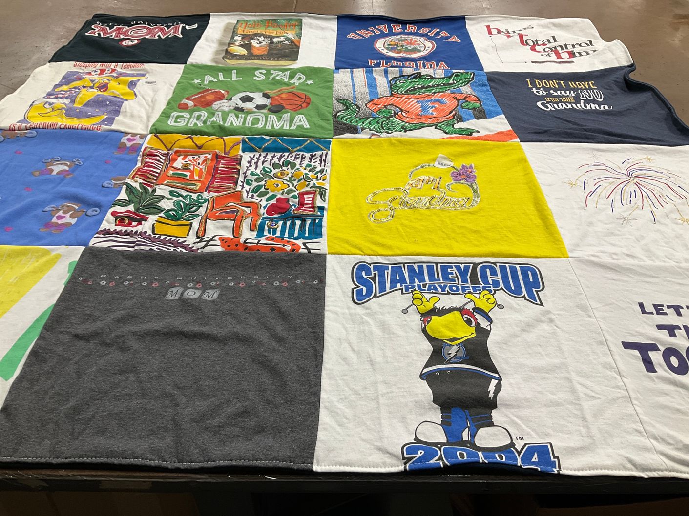 T-shirt quilt featuring stanley cup by Jennifer from FL