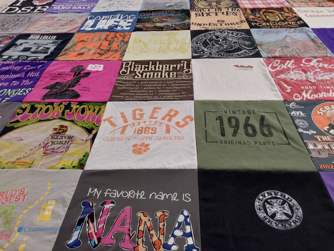 T-shirt quilt from clemson university by Karla from SC
