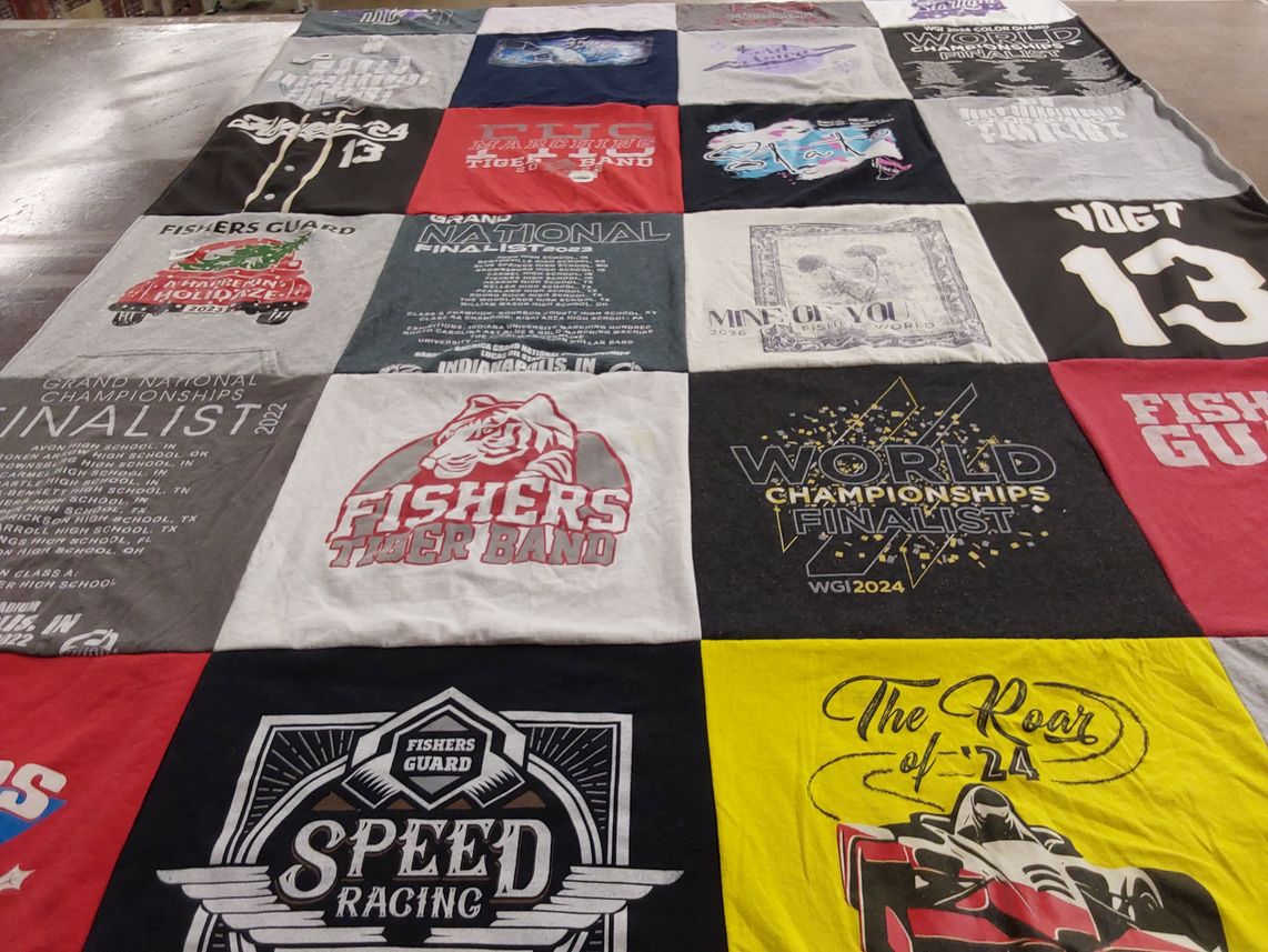 T-shirt quilt from fishers high school by Sierra from IN