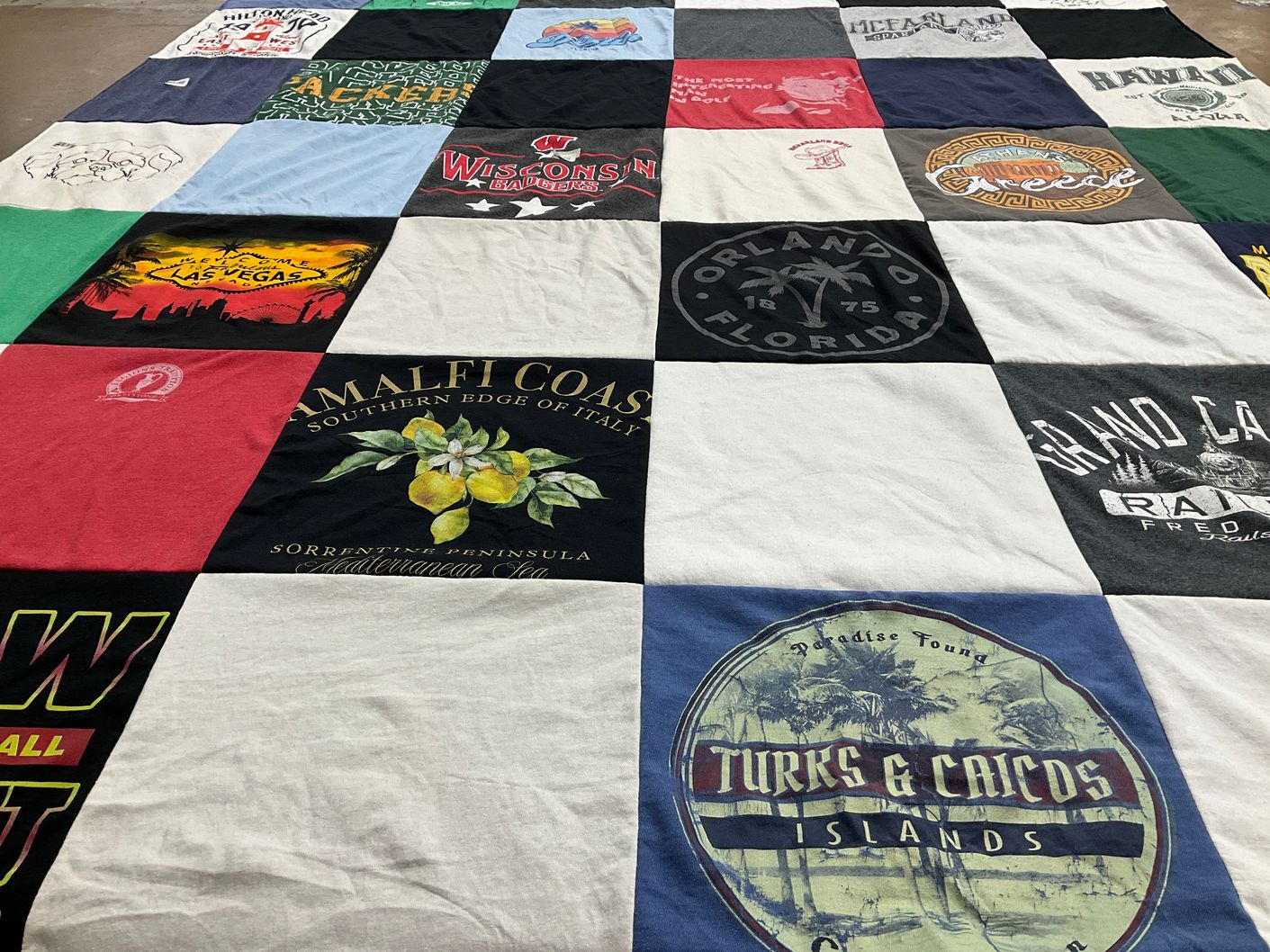 T-shirt quilt featuring mcfarland high school basketball by k from WI