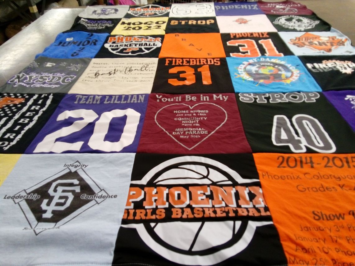 T-shirt quilt featuring phoenix girls basketball by Kat from NY