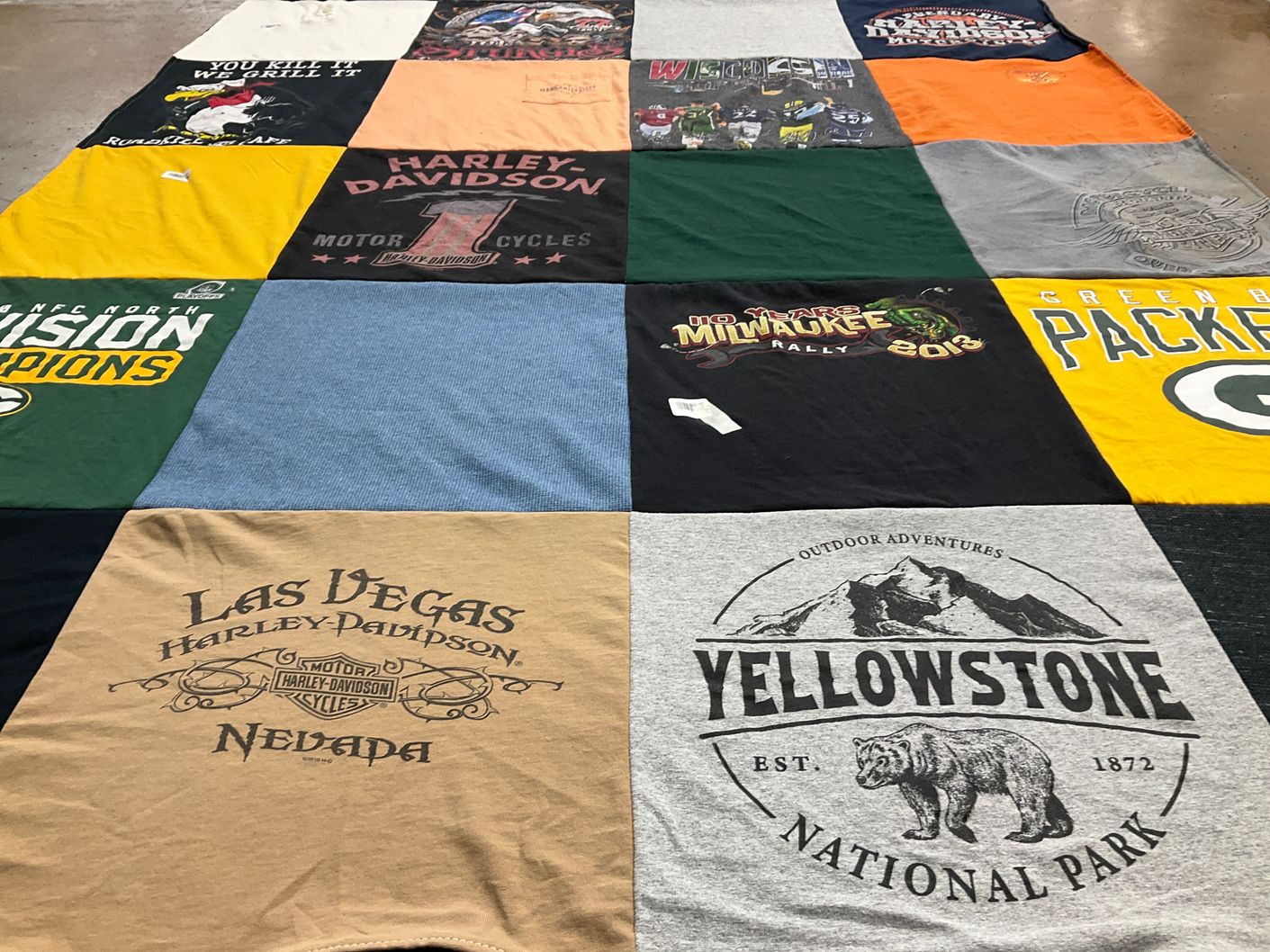 T-shirt quilt featuring green bay packers by Dena from WI
