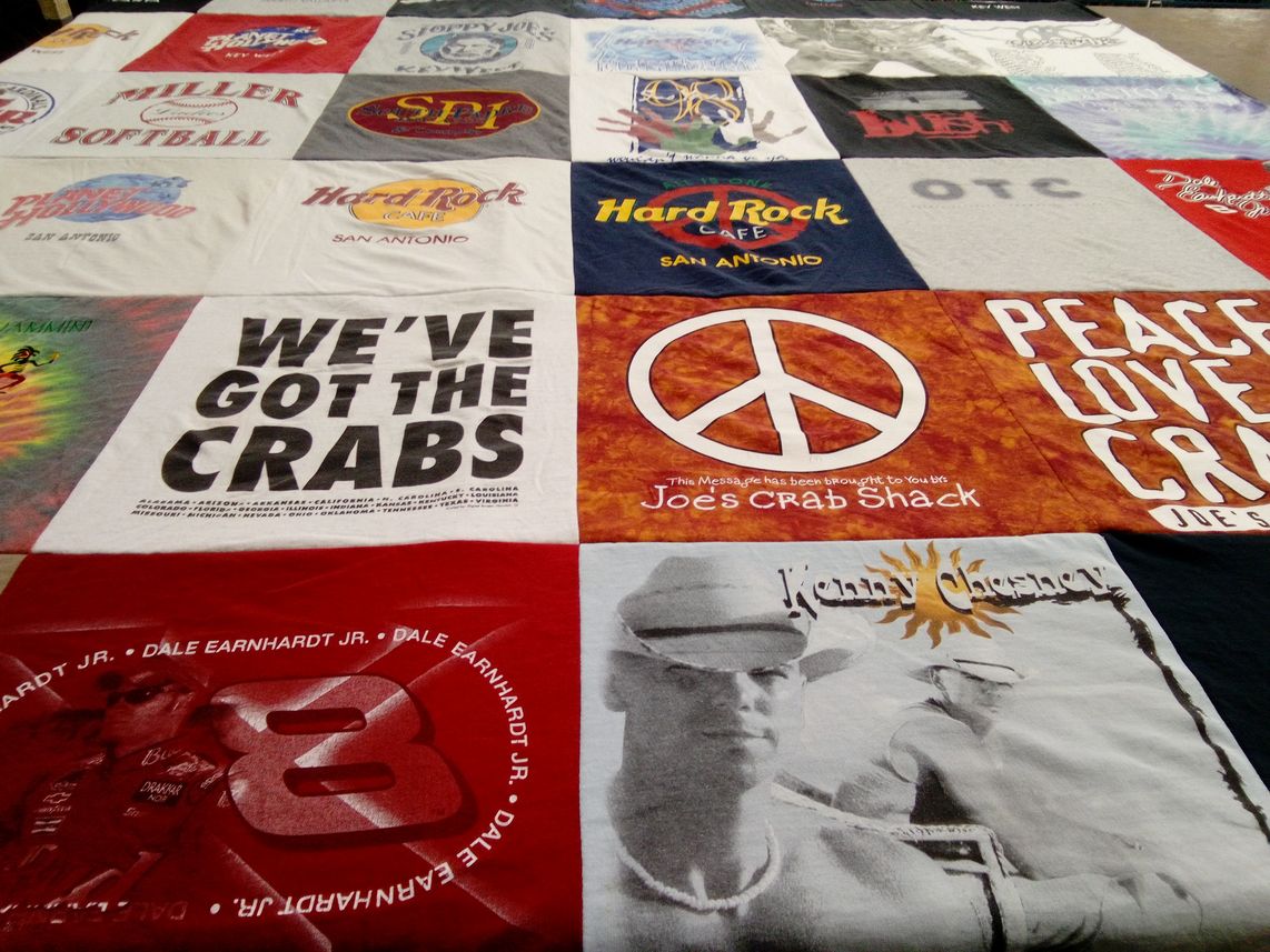 T-shirt quilt featuring dale earnhardt jr. by Patricia from MO