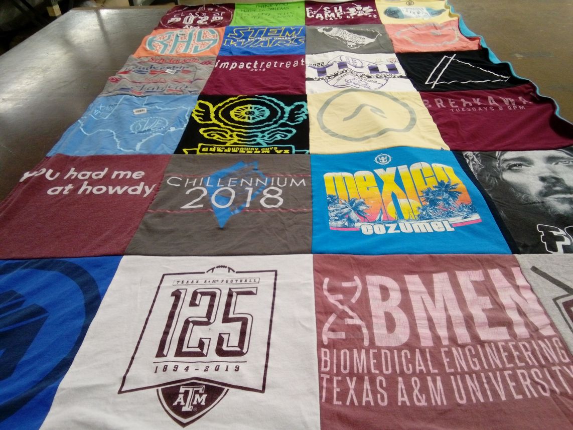 T-shirt quilt from texas a&m university by Alexandrea from TX