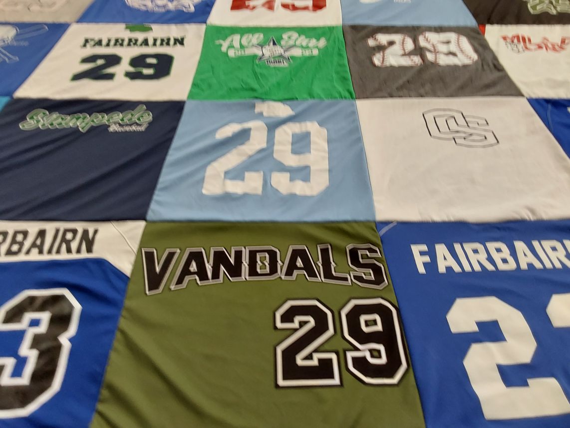 T-shirt quilt featuring vandals by Carrie from NE