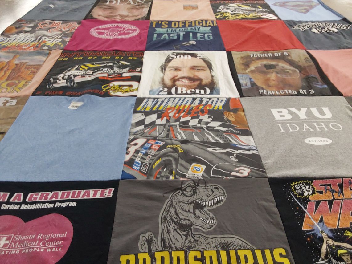 T-shirt quilt from brigham young university idaho by Zachary from MO