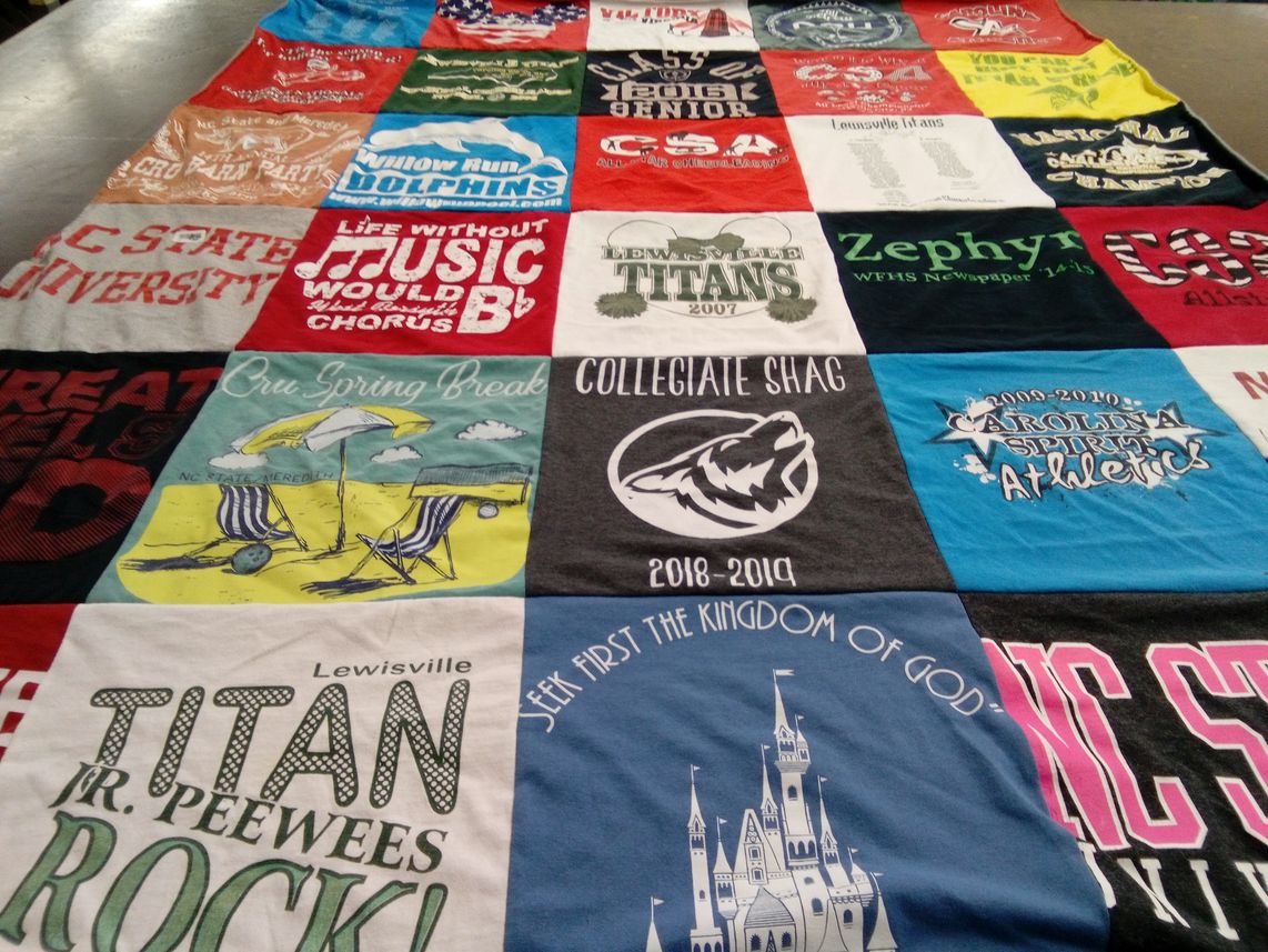T-shirt quilt featuring titans, zephyrs by Kelly from NC