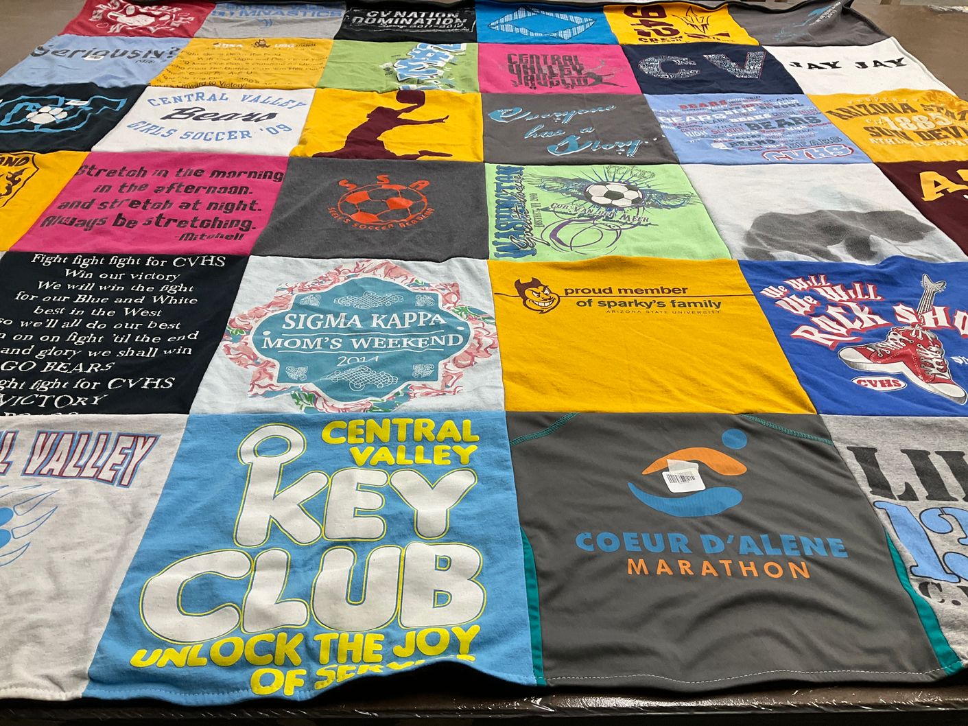 T-shirt quilt featuring central valley bears soccer by Heather from ID