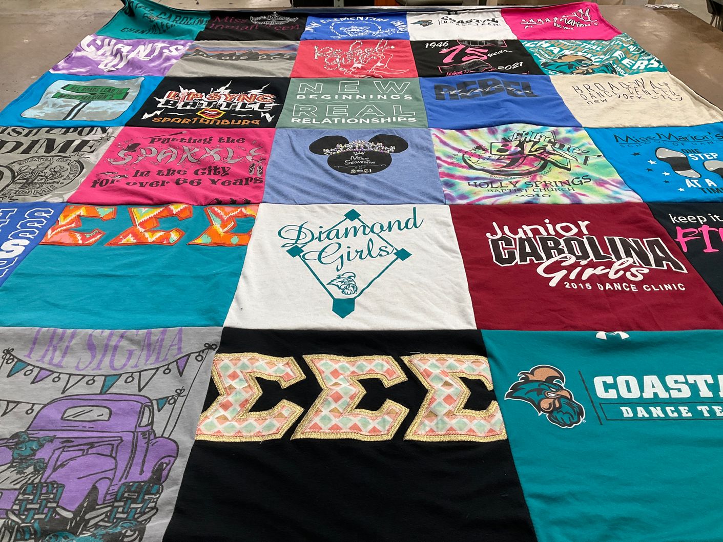 T-shirt quilt from coastal carolina university by Kimberly from SC