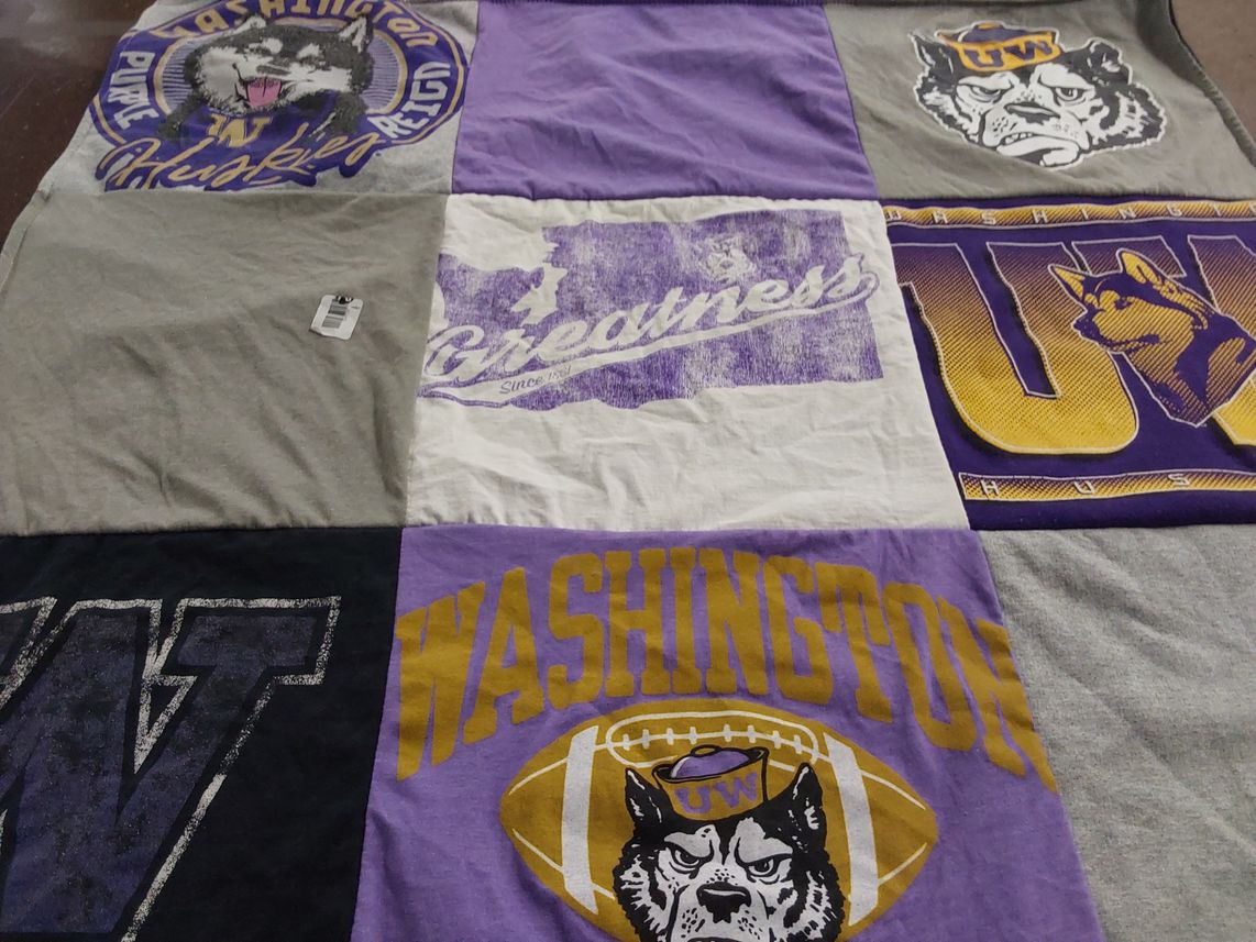 T-shirt quilt featuring washington huskies by Kassandra from WA