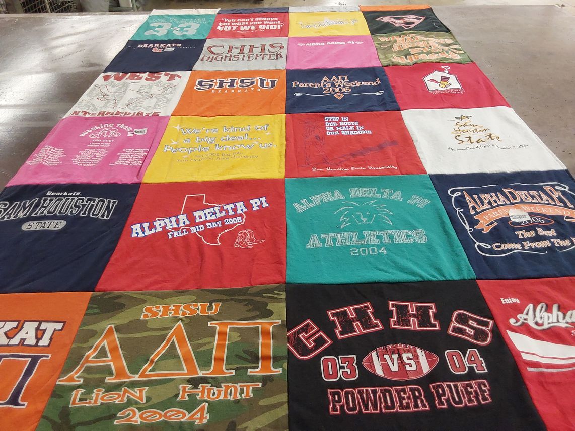 T-shirt quilt featuring khs by Cristi from TX