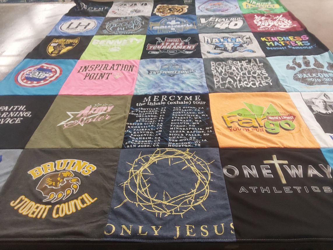 T-shirt quilt featuring bruin by Rachel from NH
