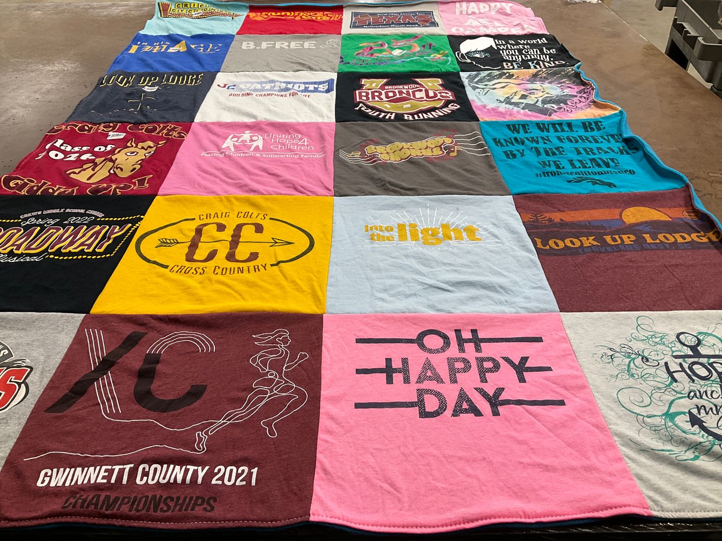 T-shirt quilt featuring craig colts cross country by April from LA