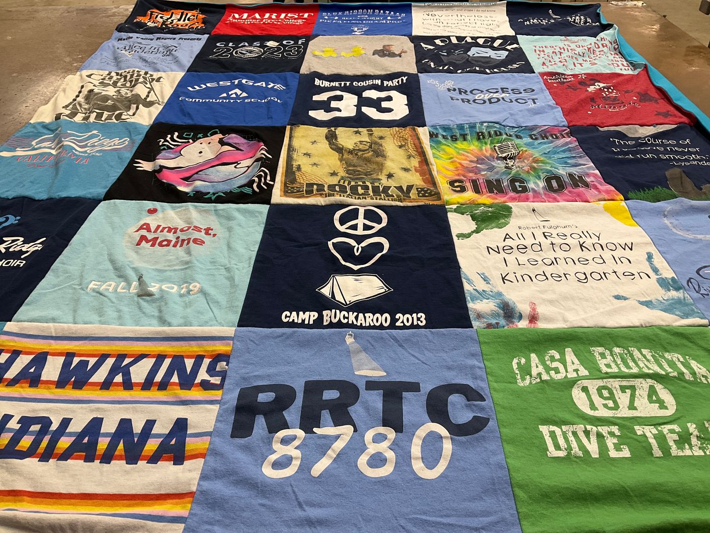 T-shirt quilt from marist college by Amanda from CO