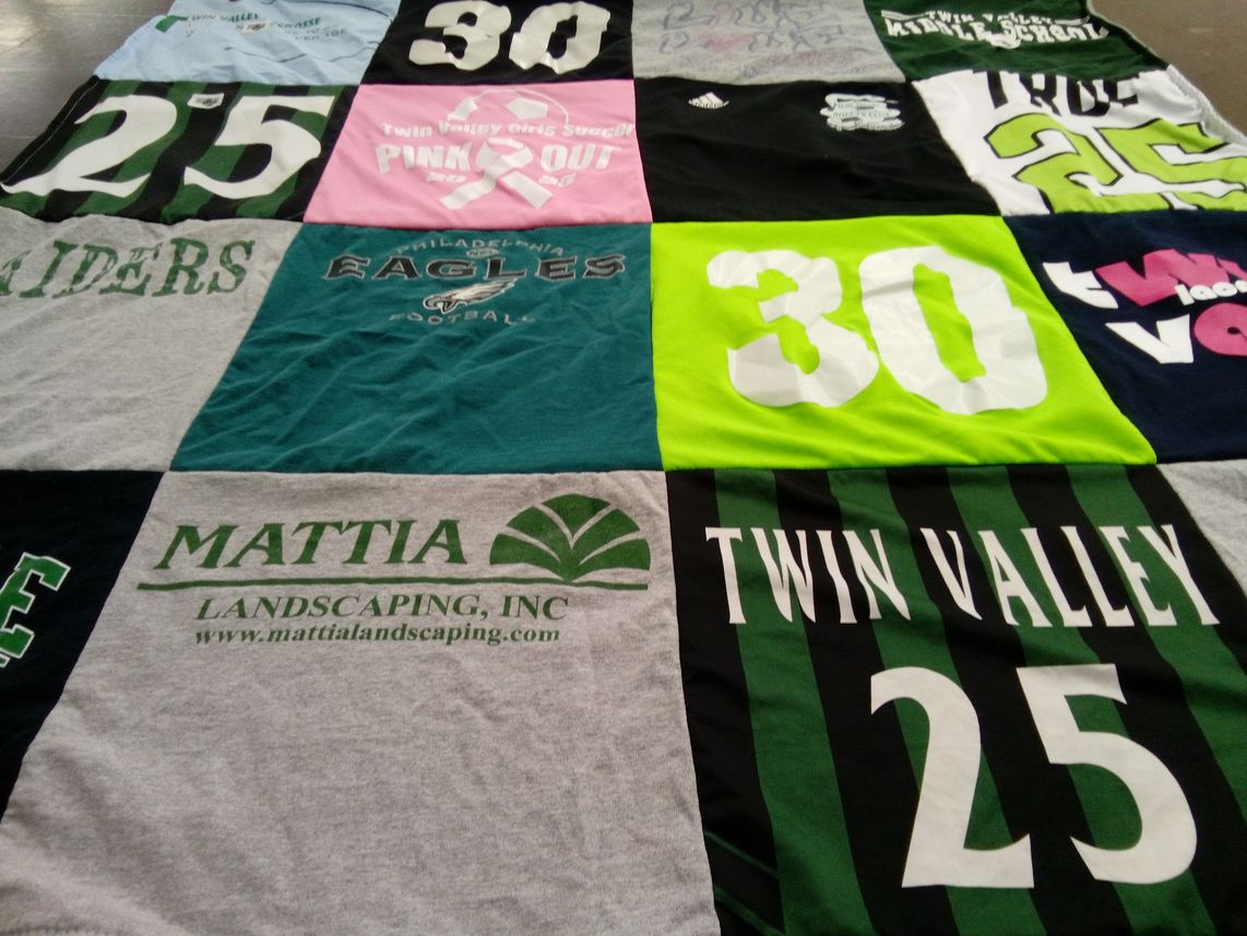 T-shirt quilt from twin valley high school by Joli from PA