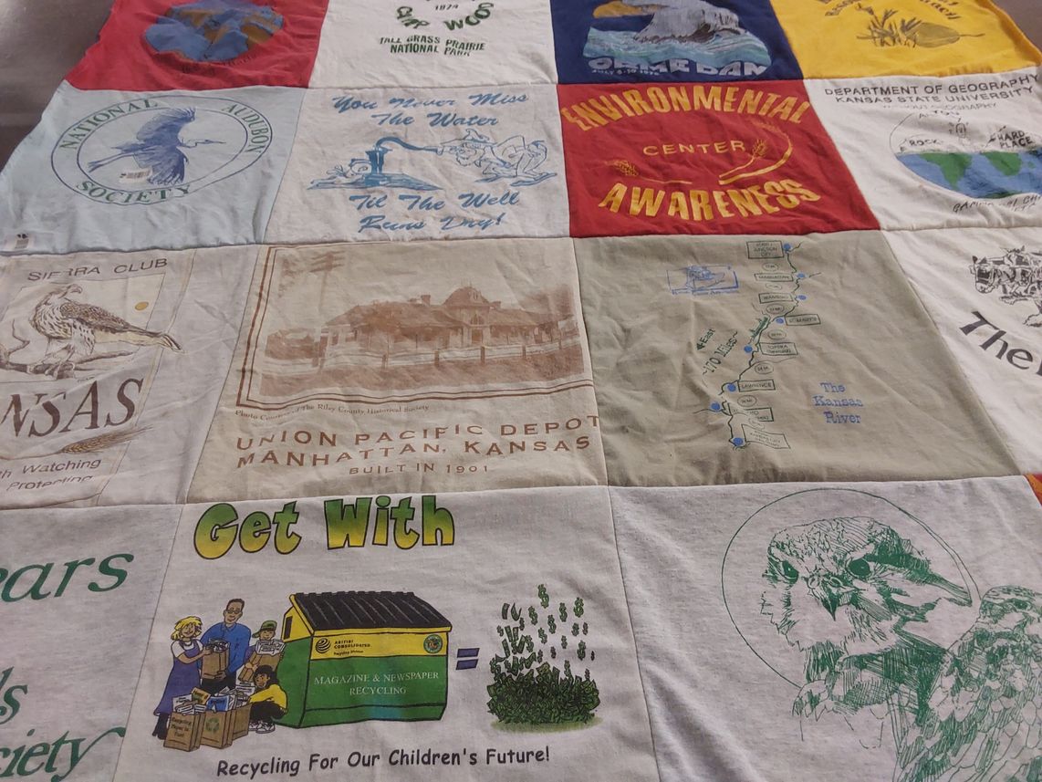 T-shirt quilt from kansas state university by Kent from KS