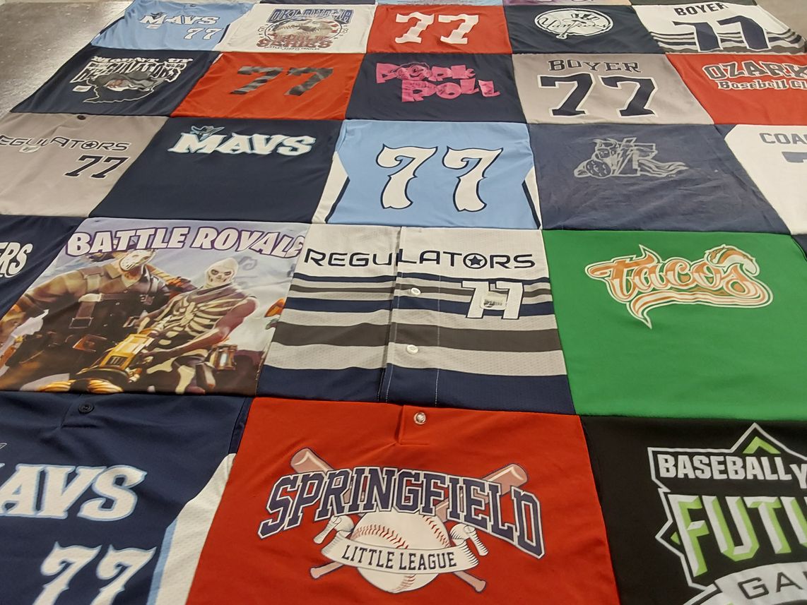T-shirt quilt featuring springfield little league by Jeremy from MN