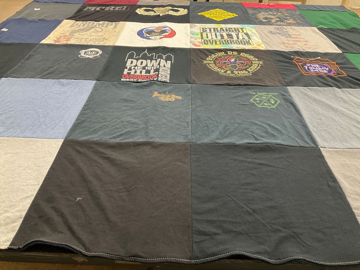 T-shirt quilt with music, local culture themes by Kristina from PA