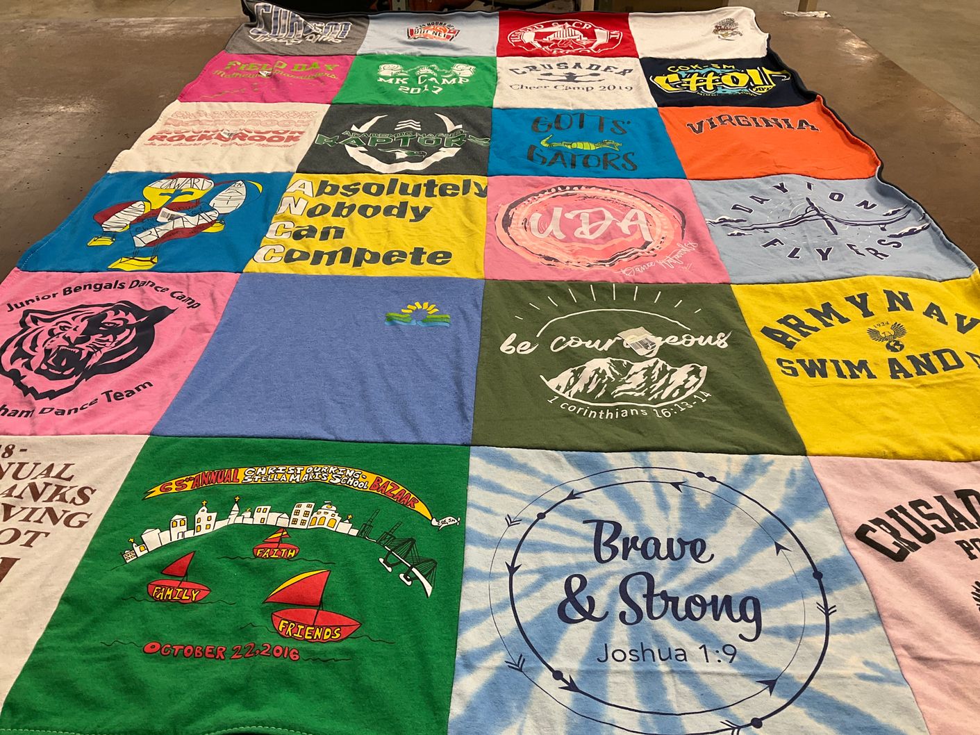 T-shirt quilt from university of virginia by Renee from SC