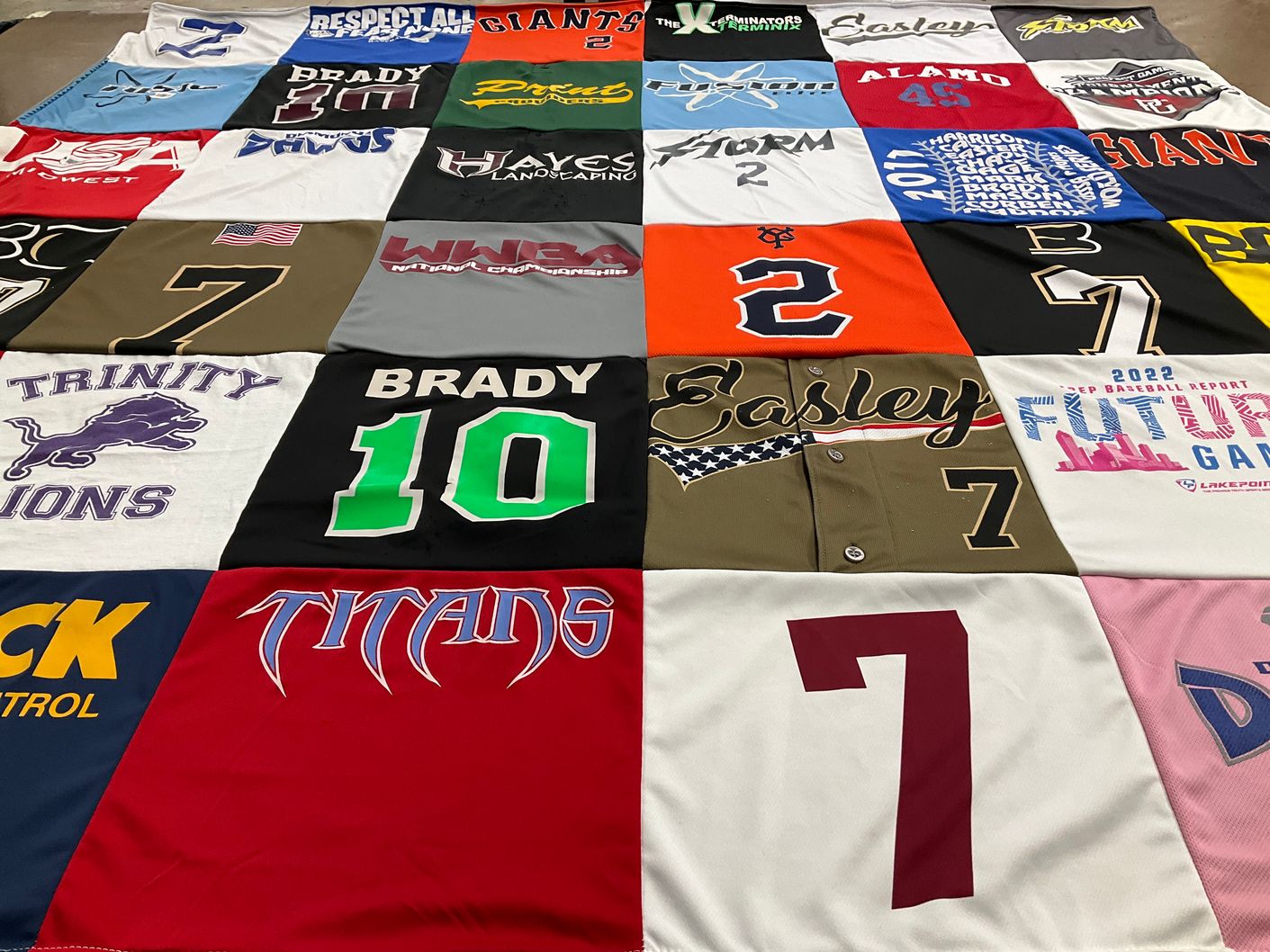 T-shirt quilt featuring giants, easley by Cassandra from TN