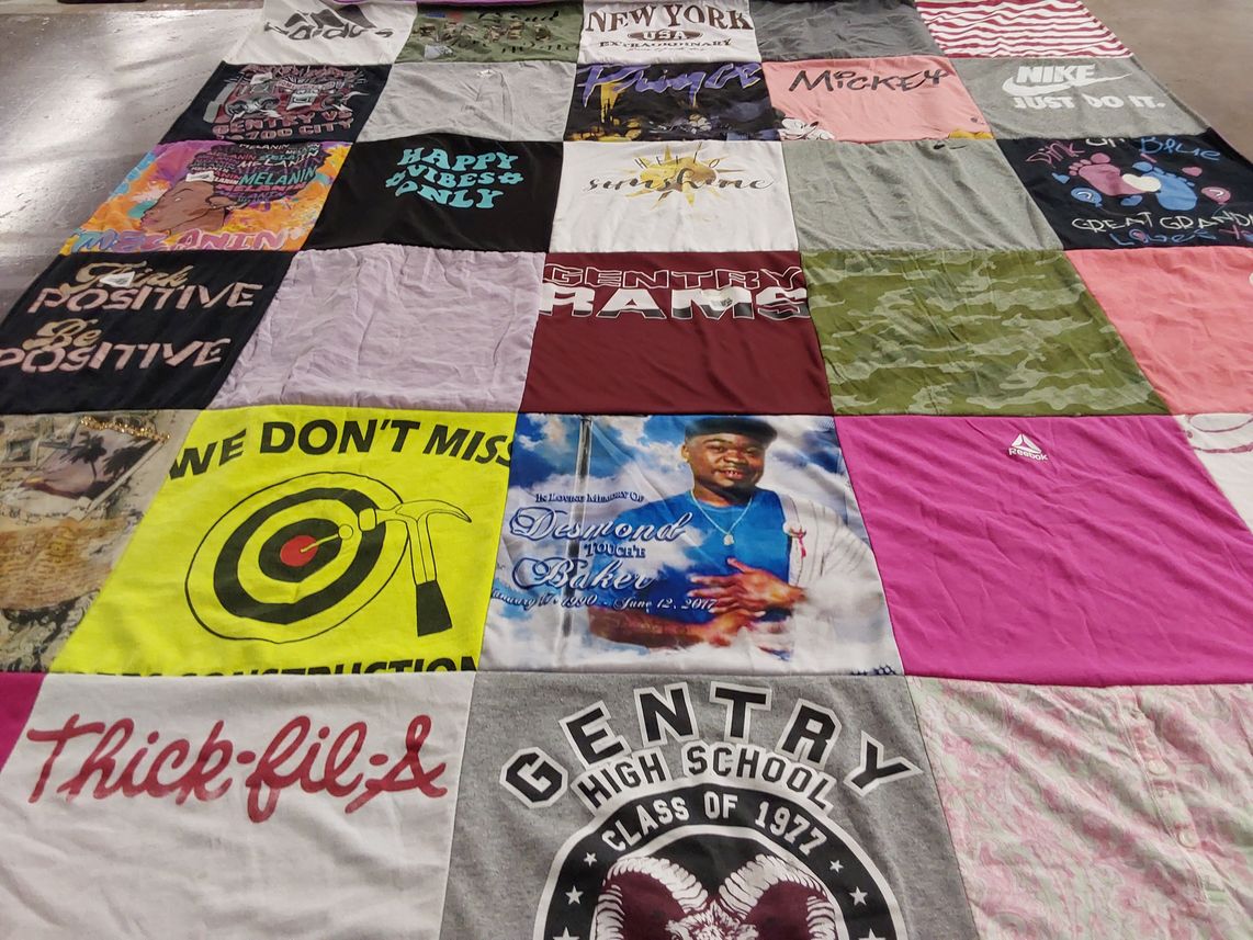 T-shirt quilt from gentry high school by Tip from TN