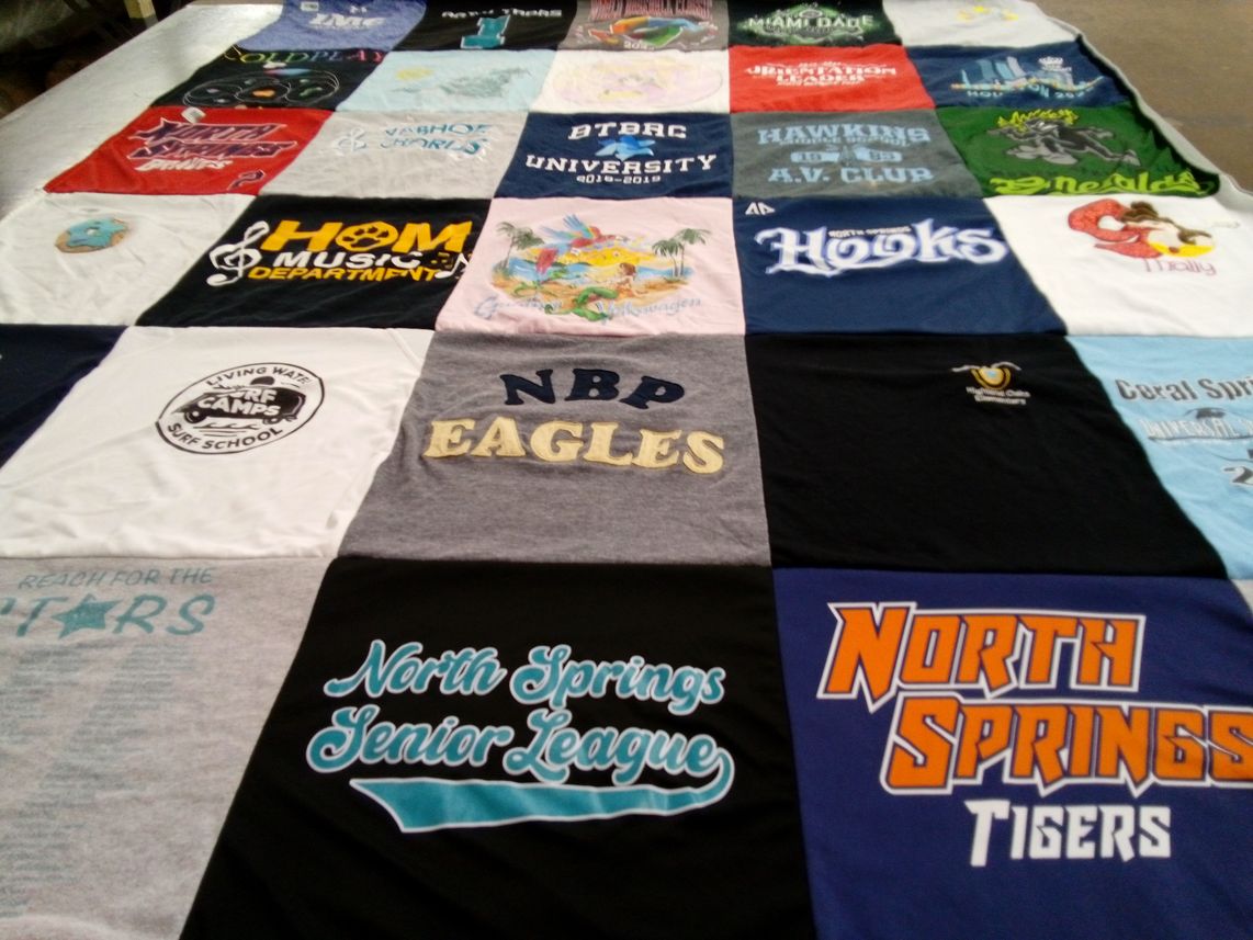 T-shirt quilt featuring north springs tigers by Thabatta from FL